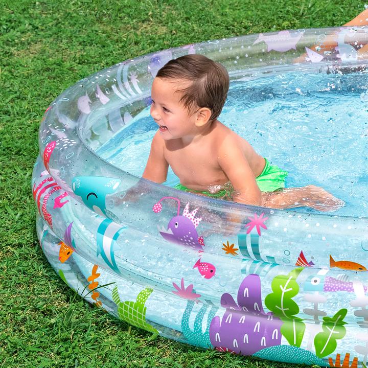 Actual product image Bestway Triple Ring Deep Dive Inflatable Kiddie Pool 1.83 m x 33 cm