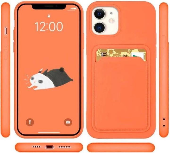 Immagine prodotto Hurtel Portacarte Portafoglio in silicone con porta carte Documenti per iPhone 12 Pro rosso (Apple iPhone 12 Pro)