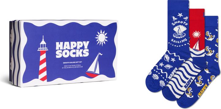 Immagine prodotto Happy Socks Strümpfe SMOOTH SAILING Socken 3er Pack (confezione da 3, 41 - 46)