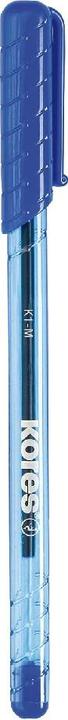 Image du produit Kores Stylo à bille jetable K-PEN K1, bleu, épaisseur de trait : M (Bleu, Transparent, 1x)
