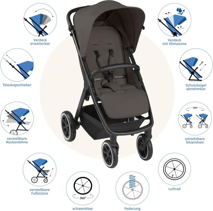 Produktbild ABC Design Kombi-Kinderwagen Salsa 4 Air - inkl. Babywanne