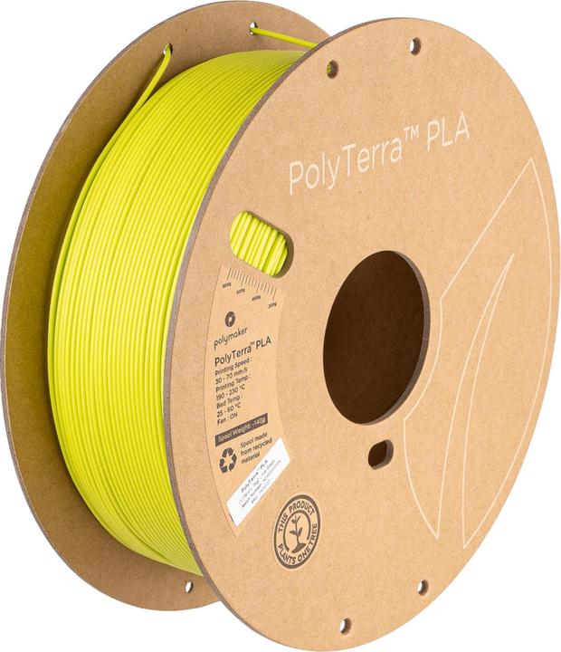 Actual product image Polymaker PolyTerra PLA (PLA, 1.75 mm, 1000 g, Green)