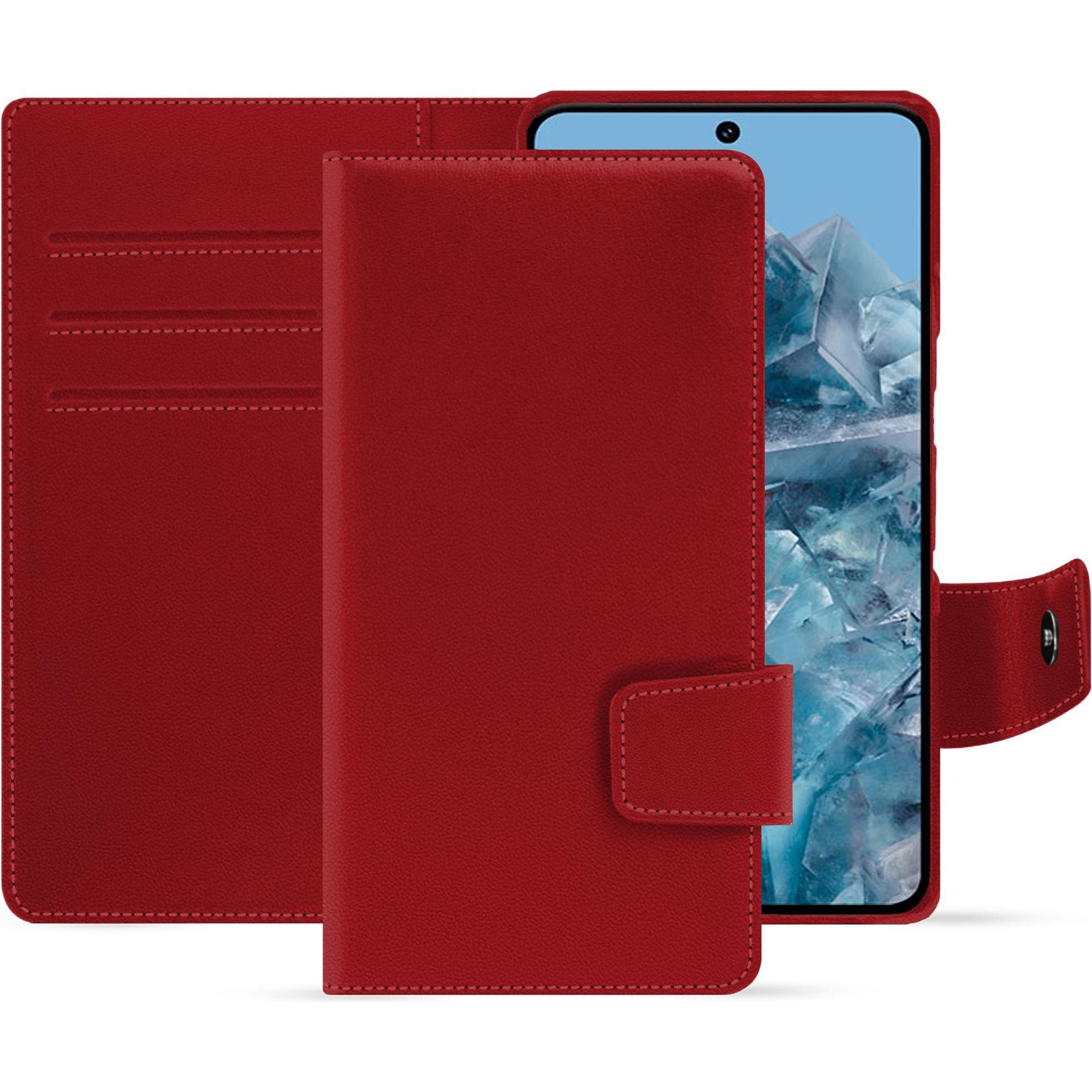 Noreve Lederschutzhülle Google Pixel 8 Pro (Google Pixel 8 Pro), Smartphone Hülle, Rot