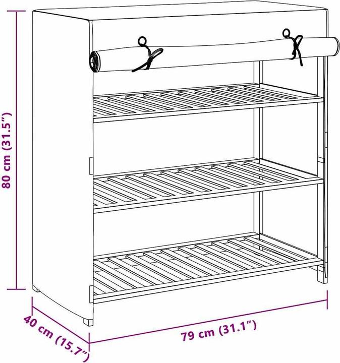 Actual product image vidaXL Schuhschrank