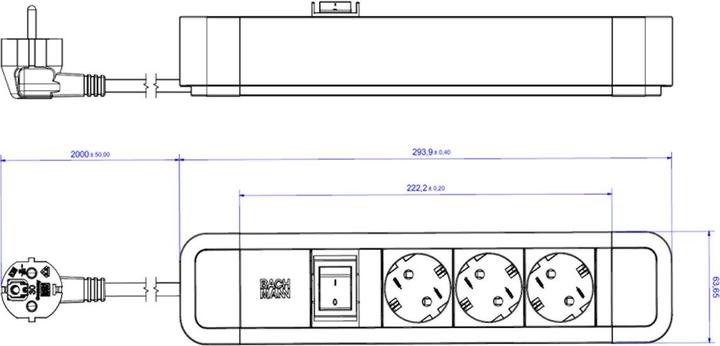 Produktbild Bachmann Steckdosenleiste