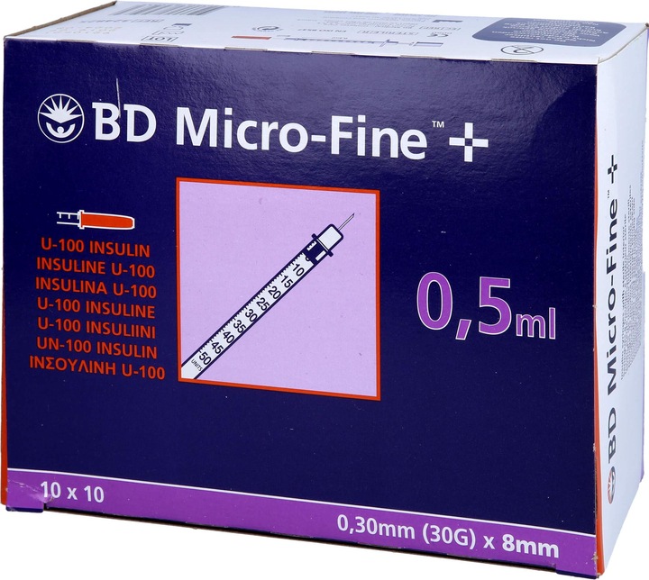 Image du produit BD + U100 Seringues à insuline (Seringue d'insuline)