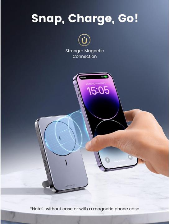 Produktbild Ugreen Wireless Charger (10000 mAh, 20 W, 37 Wh)