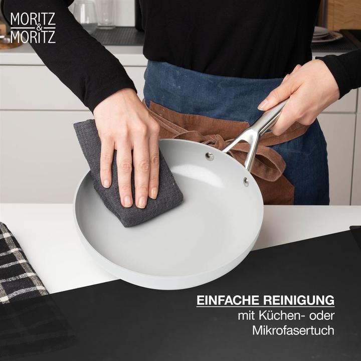 Immagine prodotto Moritz & Moritz Set di pentole e padelle da 7 pezzi Grigio (Set di pentole e padelle da cucina, Alluminio)