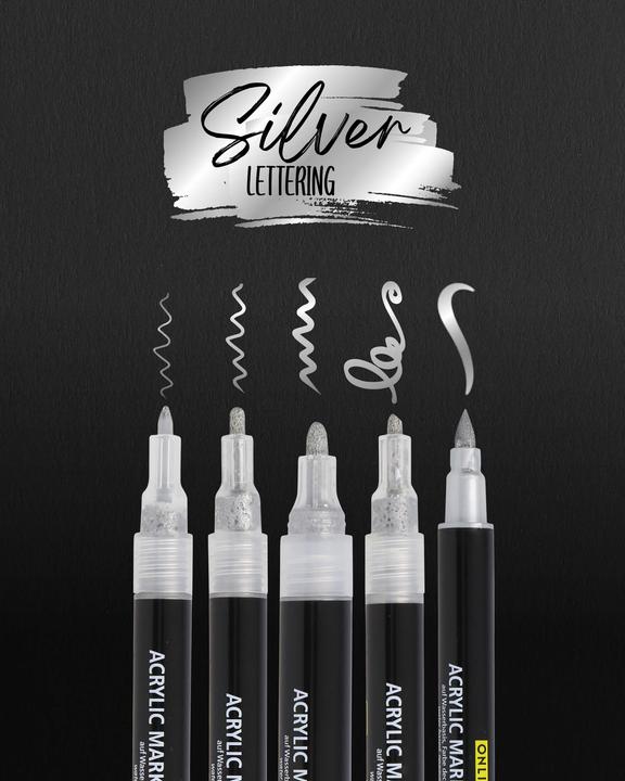 Immagine prodotto Online Set di scritte in argento (5x)