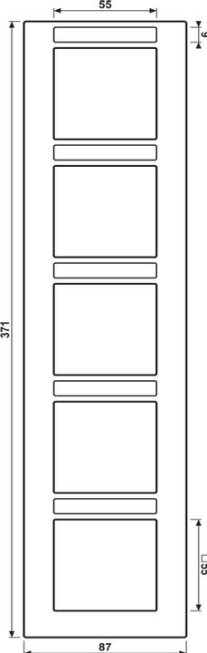 Actual product image JUNG Mounting frame 5f anth mt v A / A CREATION AC585BFNAANM