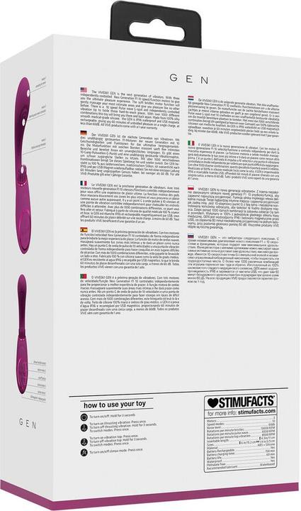 Produktbild Shots Gen - Rechargeable Triple Motor - G-Spot Vibrator with Pulse Wave and Vibrating Bristles - P