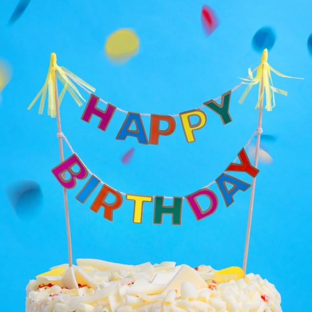 Produktbild TALKING TABLES Tortengirlande Happy Birthday Bunt