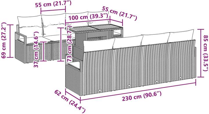 Produktbild vidaXL Garten Sofa Set