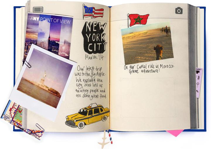 Image du produit Suck UK MyTravel Journal (À rayures, Blanc, Couverture rigide)