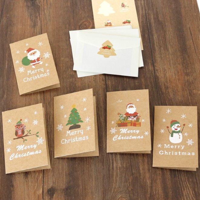 Produktbild MU Classic Weihnachtskarte 6er Set Cozy Cottage Christmas Series (6 Stk.)