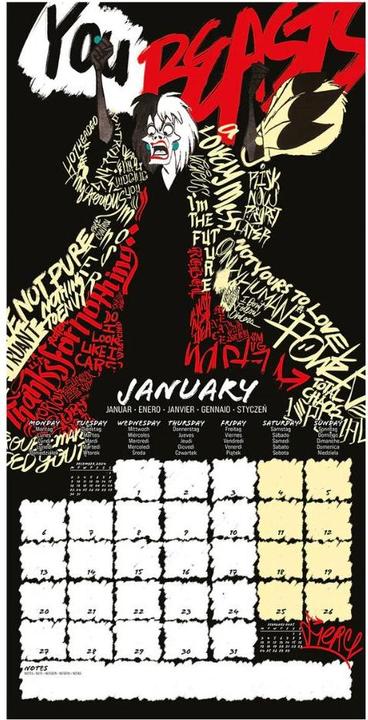 Immagine prodotto Calendario opuscolo Disney Villains 2025 30X30