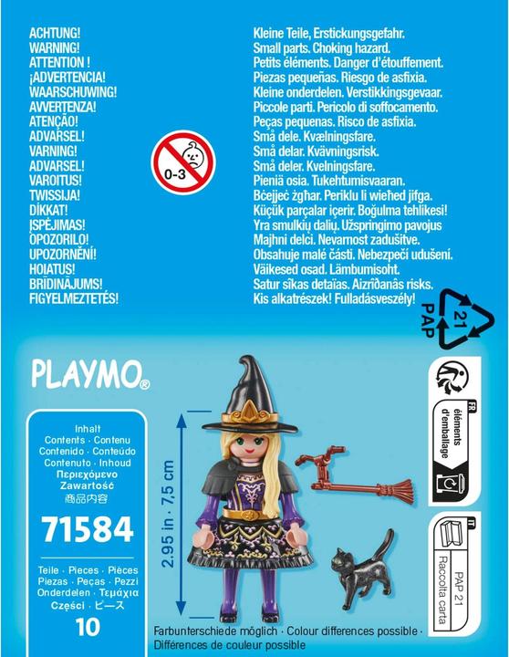 Actual product image Playmobil Witch with cat (71584, Playmobil Special Plus)