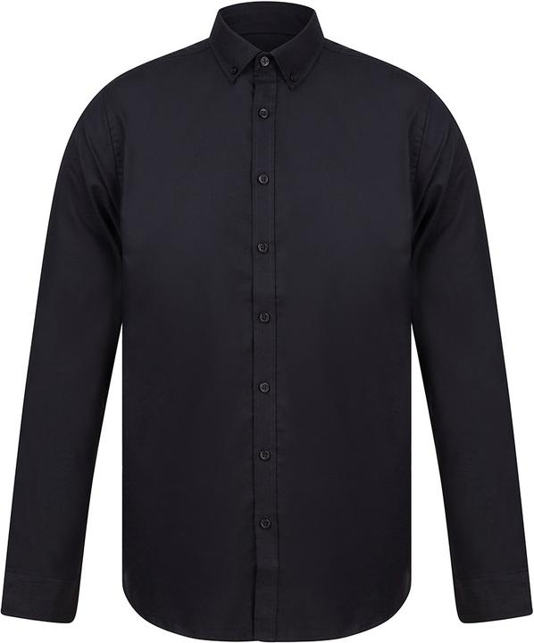 Henbury Modern Langarm Slim Fit Oxford Hemd (M)