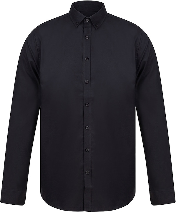 Henbury Modern Langarm Slim Fit Oxford Hemd (M)