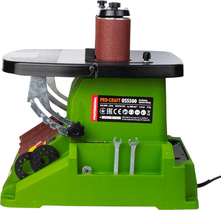 Actual product image Procraft OSS500 Spindel- und Bandschleifmaschine 500 Watt 16 mm Hub + Zuböher (500 W)