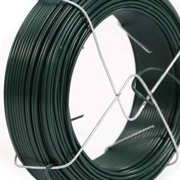 Produktbild Wiltec Gartendraht grün Ø1,6mm Bindedraht 50m Stahl verzinkt PVC Pflanzendraht (50 m)