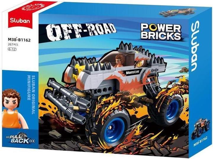 Produktbild Sluban SL96022 - Pullback Off Road Fahrzeug "Big Foot" grau