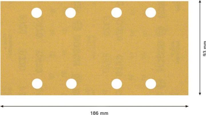 Image du produit Bosch Professional Zubehör Papier abrasif Expert C470 avec 8 trous pour ponceuses vibrantes, 93 x 186 mm, G 320, 10 pcs. (320)