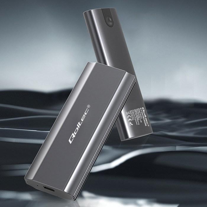 Produktbild Qoltec Obudowa | kieszeń NV2271 do dysków M.2 SSD| SATA | NVME | USB-C (M.2)