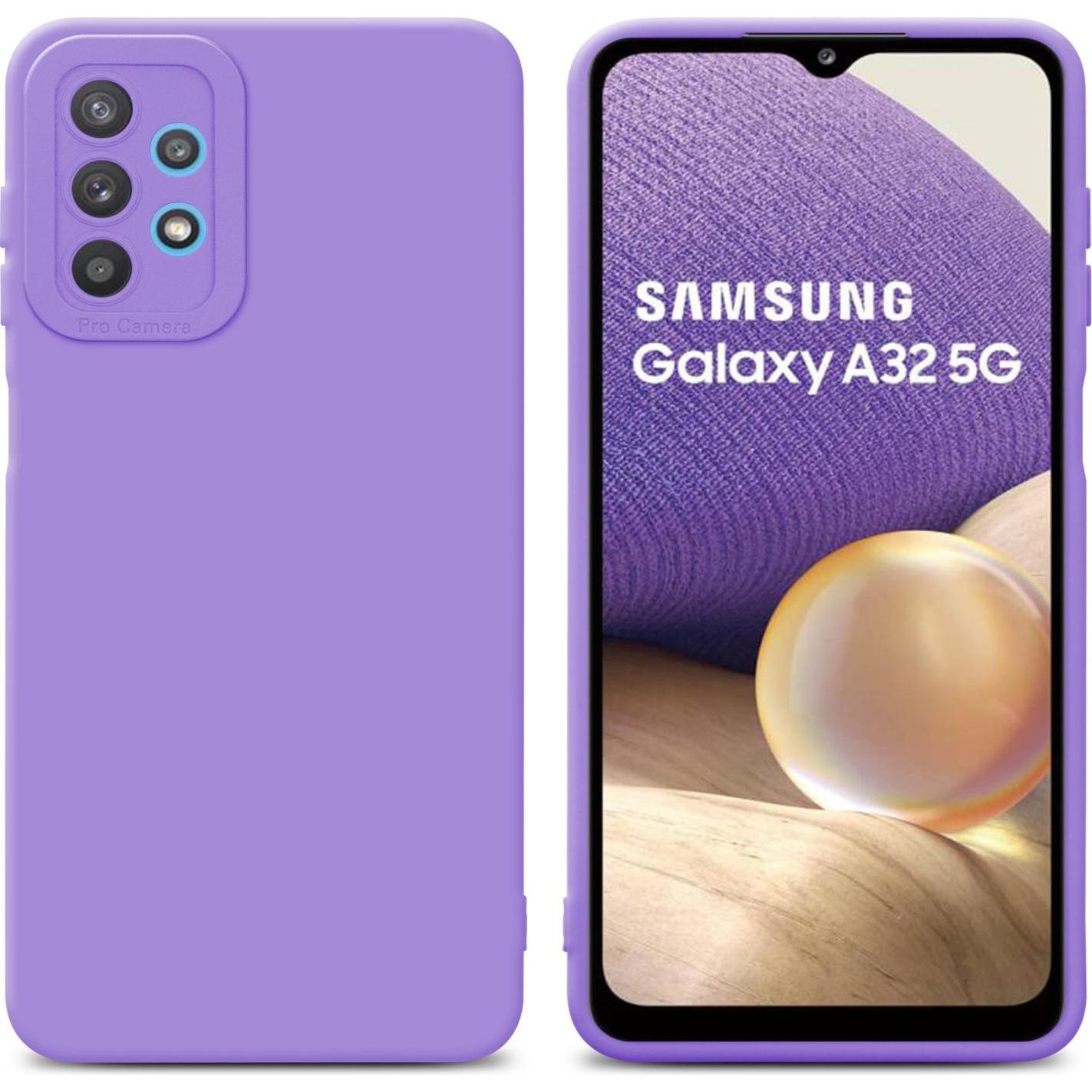 Cadorabo Hülle für Samsung Galaxy A32 5G im TPU Fluid LM162 Style (Samsung Galaxy A32 5G), Smartphone Hülle, Violett