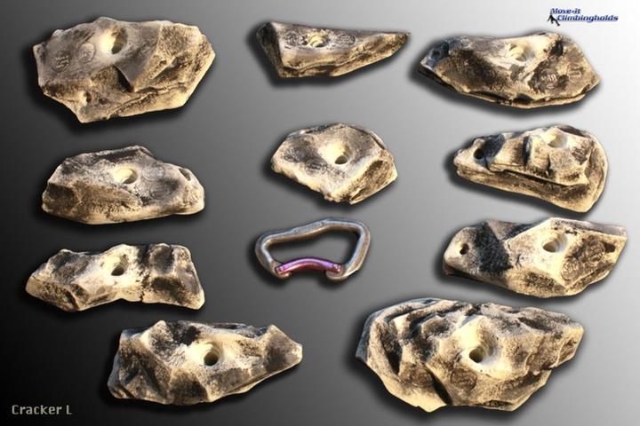 Immagine prodotto Move It Climbingholds Prese per l'arrampicata Cracker L (Marrone)