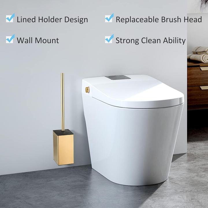 Image du produit Bgl Support mural pour brosse WC en or
