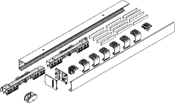 Actual product image Geze Sliding system Levolan 120 120 kg 2450 mm EV1 glass leaf complete set 64-124 cm wall mounting