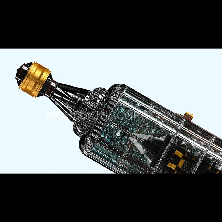 Actual product image Mould King Ship in a bottle Black Pearl