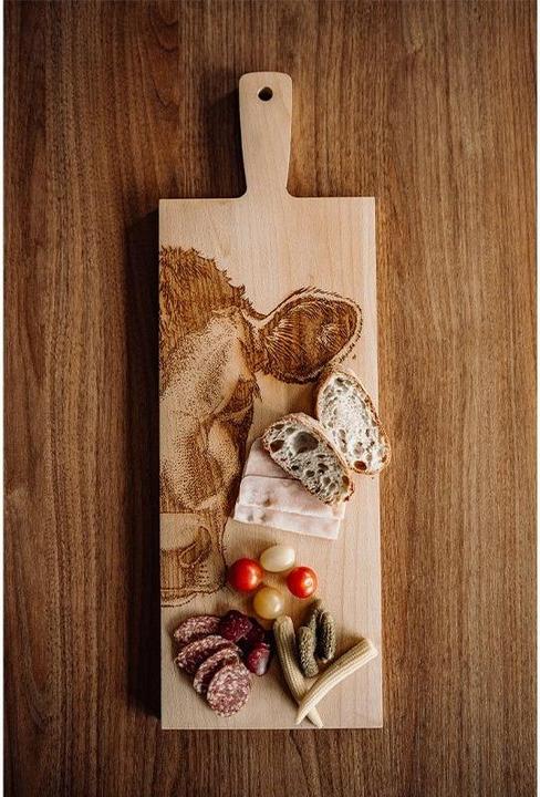 Produktbild Kadastar Holz-Servierbrett "Kuh Zoom" lang