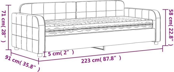 Produktbild vidaXL Tagesbett mit Matratze