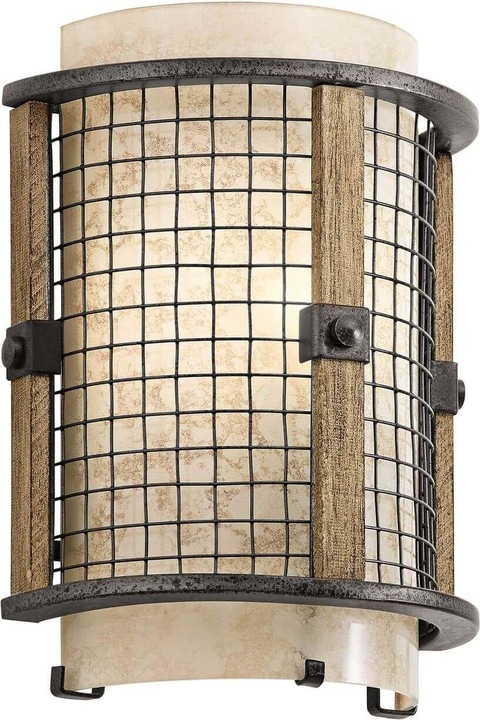 Elstead Lighting Ahrendale lampada da parete E14 in ferro d'incudine (E14)