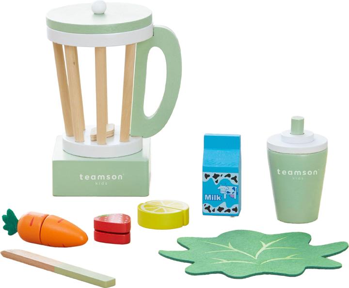 Teamson Kids Little Chef Frankfurt Holzprierer Spielkchenzubehr - Grn - 13-tlg TK-W00008