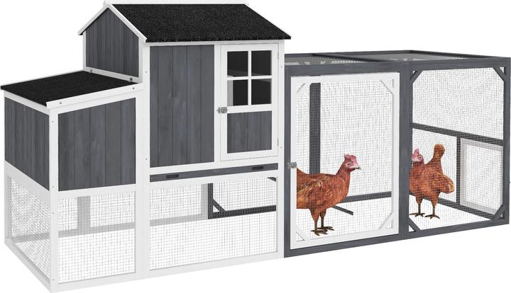 Image du produit PawHut Hühnerstall Tannenholz Grau