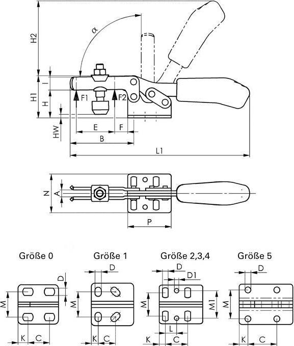 Actual product image Amf Horizontal clamping device