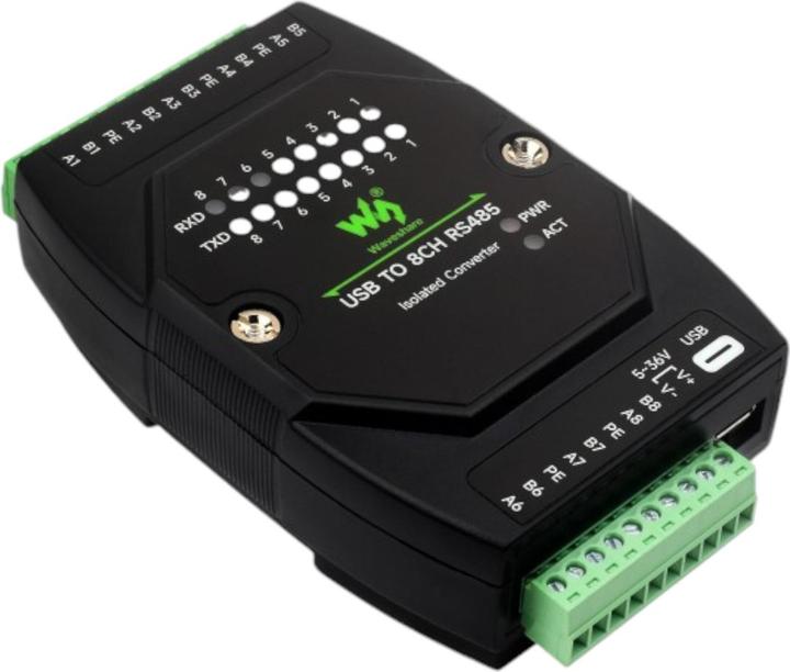 Produktbild WaveShare USB auf 8-Kanal RS485 Konverter