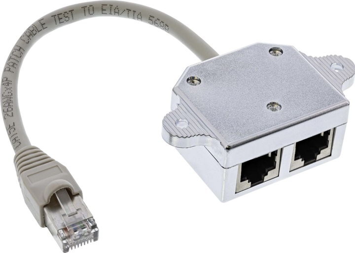 Produktbild InLine Cat.5e / ISDN T-Adapter (Port-Doppler) RJ45 ST an 2x RJ45 BU