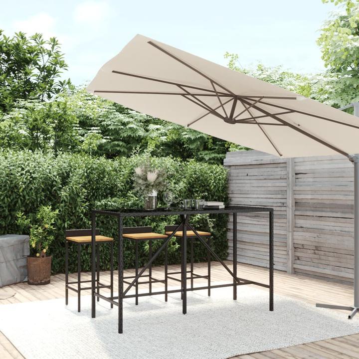 Produktbild vidaXL Bartisch mit Glasplatte (180 x 70 x 110 cm)