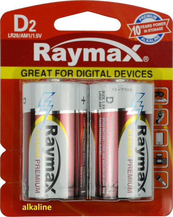 Raymax Pile d/lr20 2 pcs alcaline (2 pcs, D)