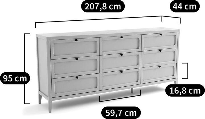 Image du produit La Redoute Interieurs Eugenie (207.80 x 44 x 95 cm)