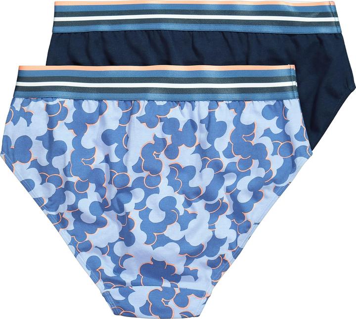 Immagine prodotto Ulla Popken Slip midi in jersey a costine in confezione doppia con fantasia/tinta unita (46, 48)