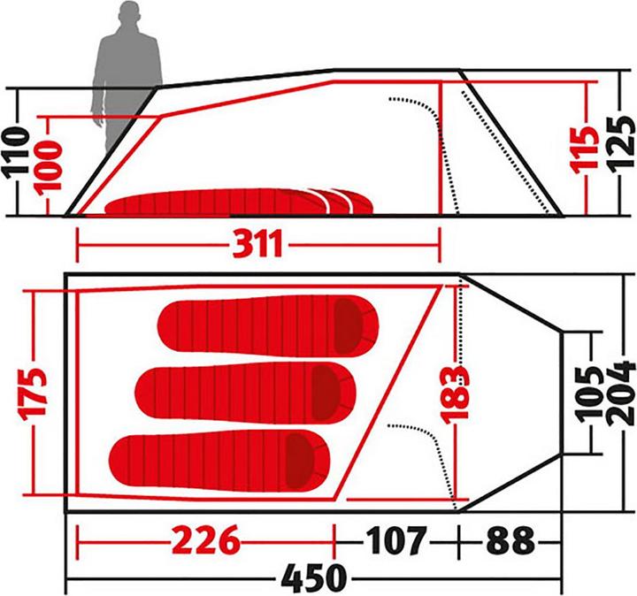 Immagine prodotto Wechsel Tenda Tempest 3 Zero-G Line (Tenda a tunnel, 2.85 kg, 3 persone)