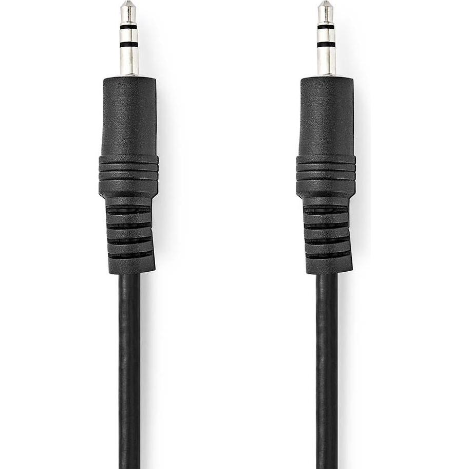 Nedis Stereo-Audiokabel 3.5 mm Stecker 3.5 mm Stecker Vernickelt 5.00 m Rund Schwarz L (5 m), Audio Kabel