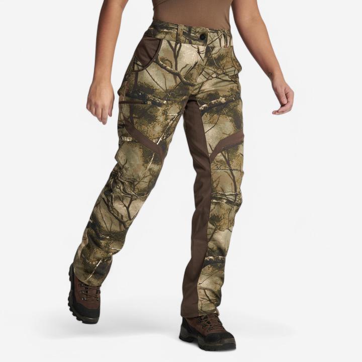 Solognac Jagdhose 500 Damen geräuscharm atmungsaktiv Camouflage