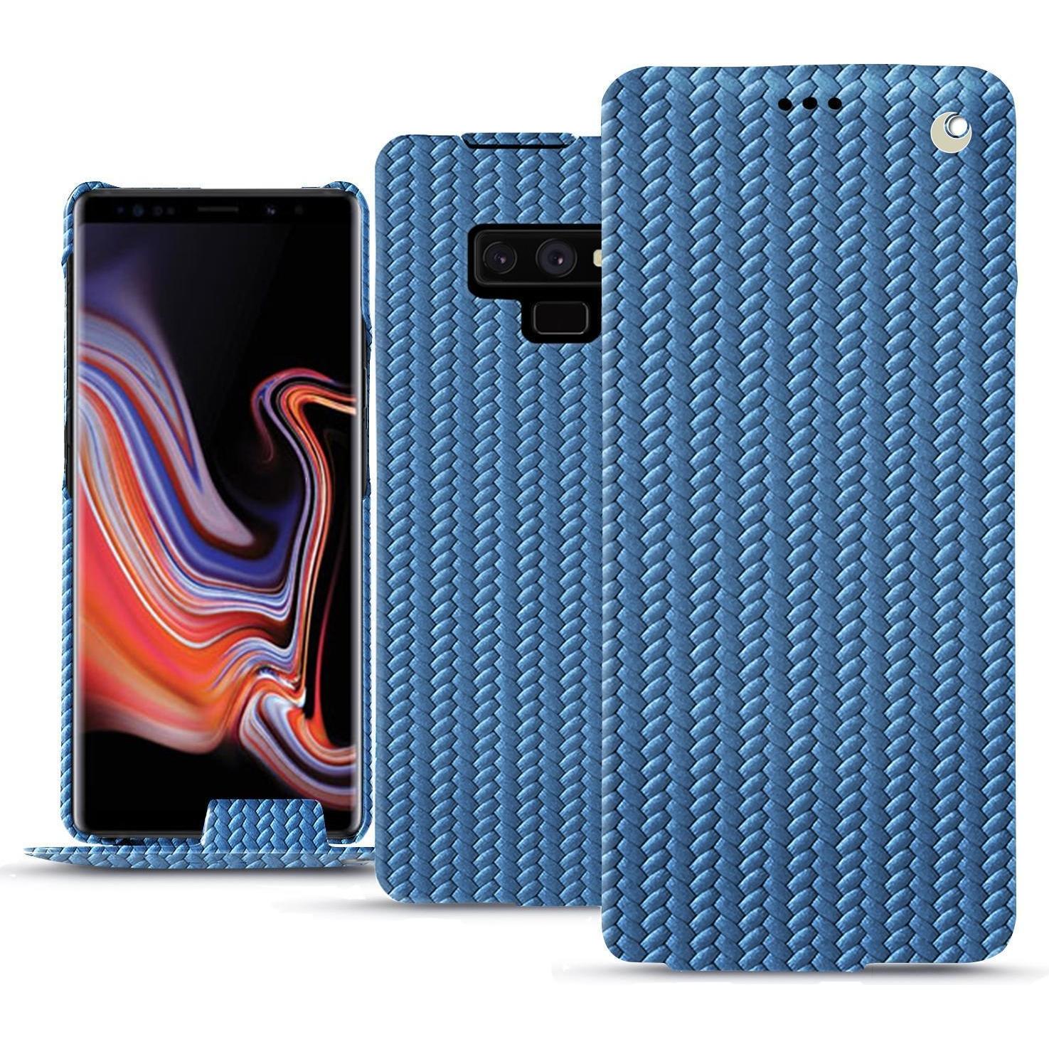 Thumbnail - Noreve Lederschutzhülle vertikal (Samsung Galaxy Note 9), Smartphone Hülle, Blau