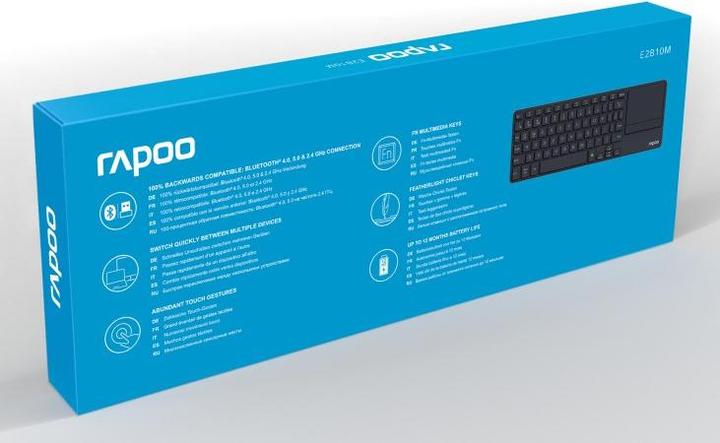 Actual product image Rapoo E2810m Tastatur Mit Touchpad Dgr (DE, Wireless)